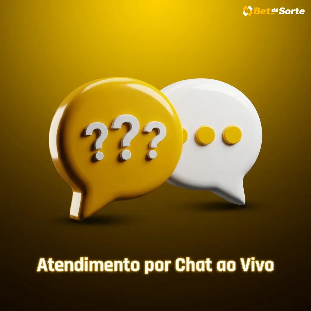Ilustração de atendimento por chat ao vivo da Bet dá Sorte, com usuário conversando em tempo real com atendente online