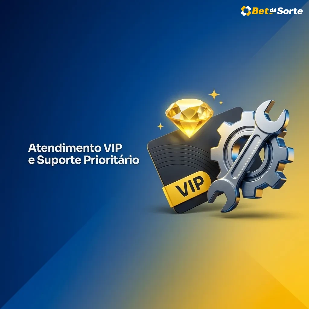Ilustração de jogador VIP recebendo suporte prioritário em chat e telefone, com destaque para atendimento rápido