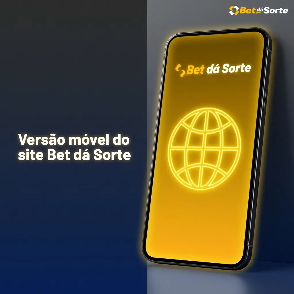 Tela de smartphone exibindo a versão móvel do site de apostas Bet dá Sorte aberta no navegador